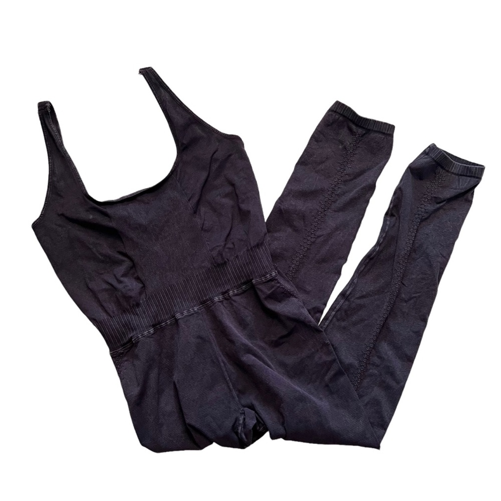 Free People Movement Good Karma Onesie in Washed Black Size M/L NEW